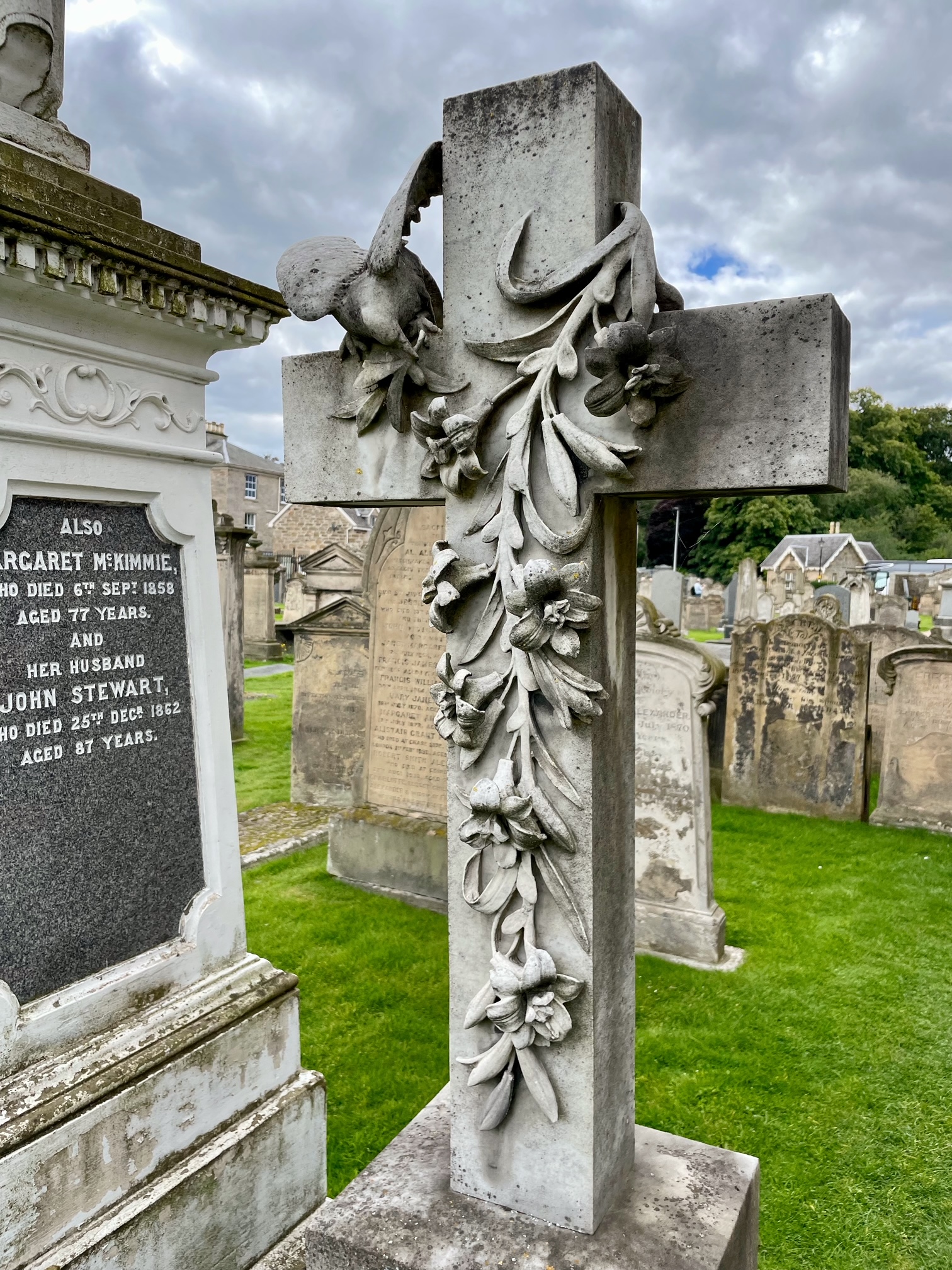Elgin Cathedral Cross Gravestone